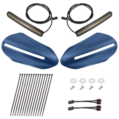 Color Matched Harley Hand Guards with LED for Touring & Softails