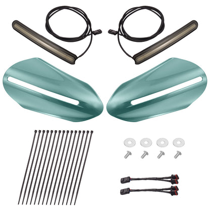 Color Matched Harley Hand Guards with LED for Touring & Softails