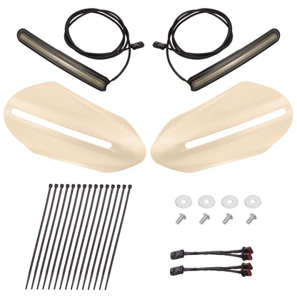 Color Matched Harley Hand Guards with LED for Touring & Softails