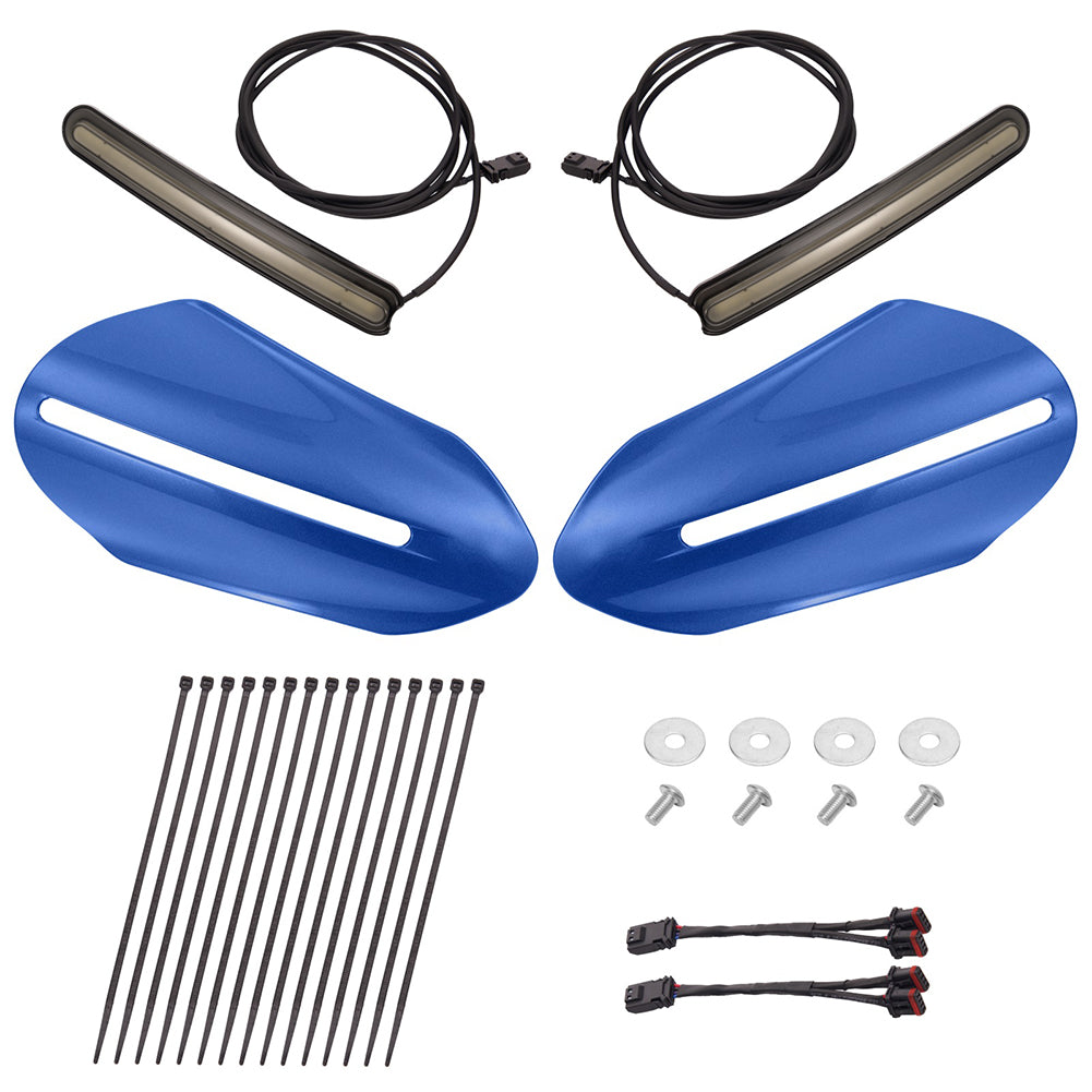 Mats-Csrewy Color-Matched Hand Guards with LED For '93–'26 Harley Touring & Softail
