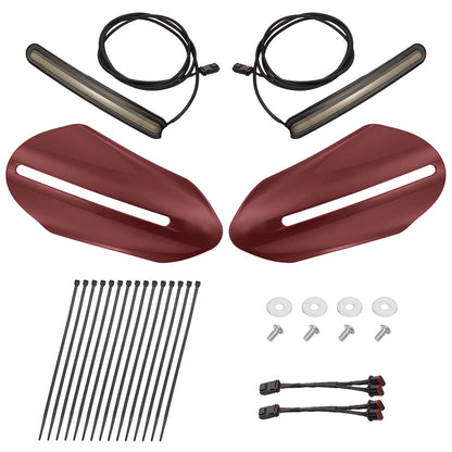 Color Matched Harley Hand Guards with LED for Touring & Softails