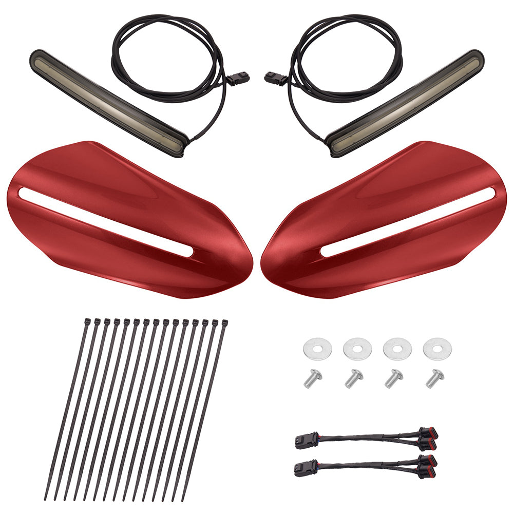 Color Matched Harley Hand Guards with LED for Touring & Softails