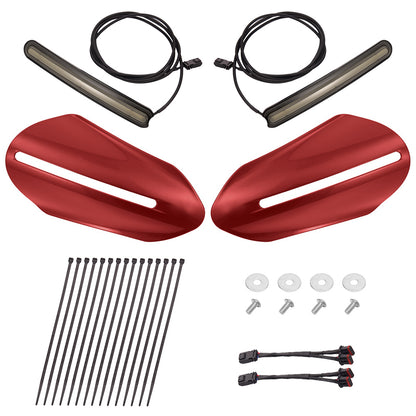 Color Matched Harley Hand Guards with LED for Touring & Softails