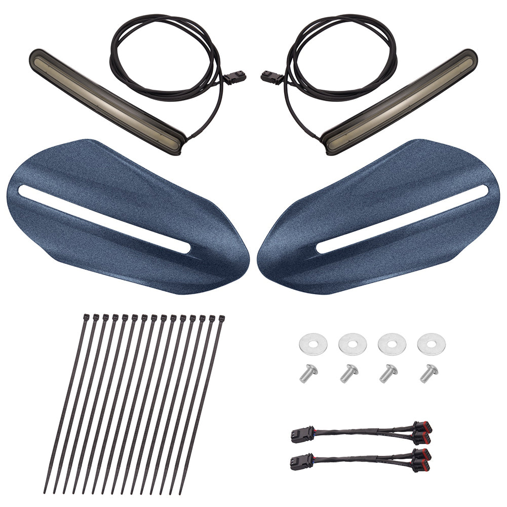 Mats-Csrewy Color-Matched Hand Guards with LED For '93–'26 Harley Touring & Softail