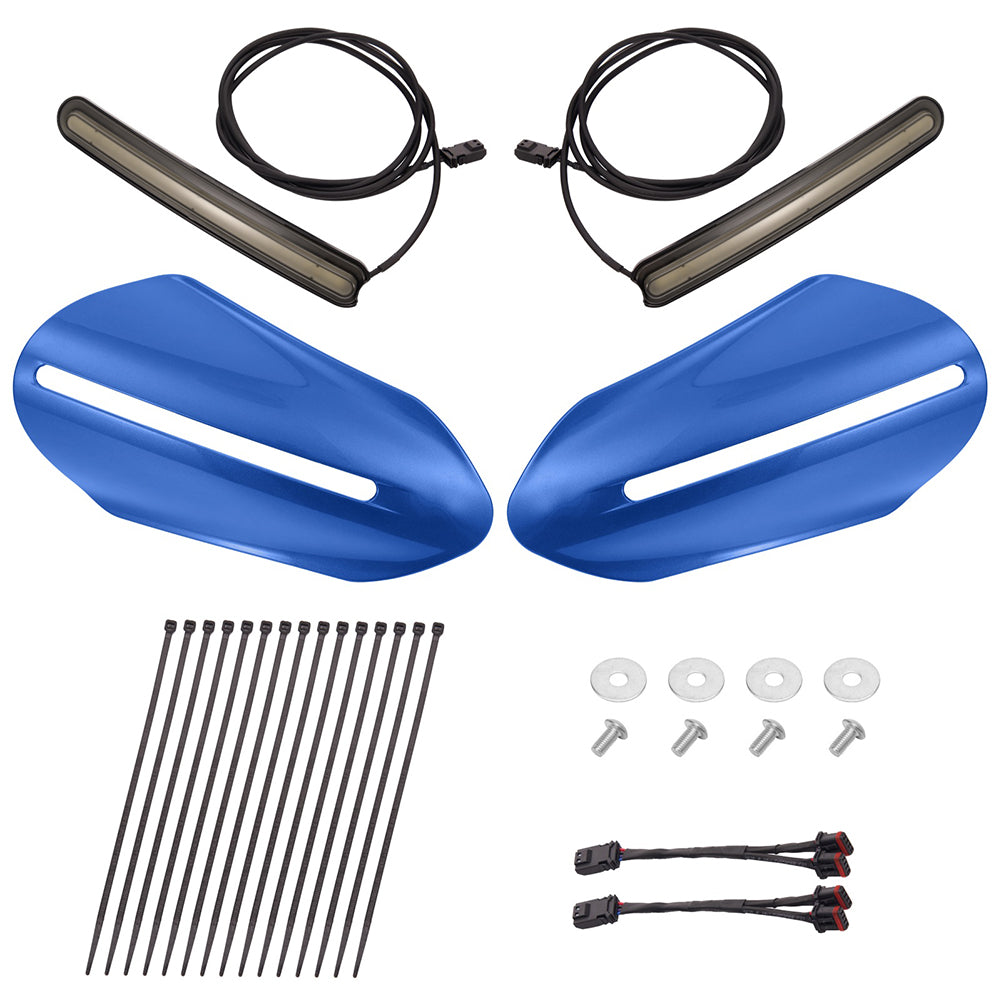 Color Matched Harley Hand Guards with LED for Touring & Softails