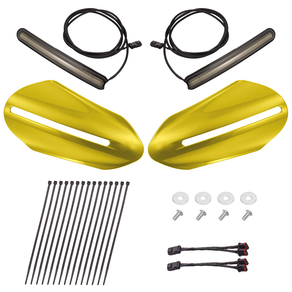 Mats-Csrewy Color-Matched Hand Guards with LED For '93–'26 Harley Touring & Softail