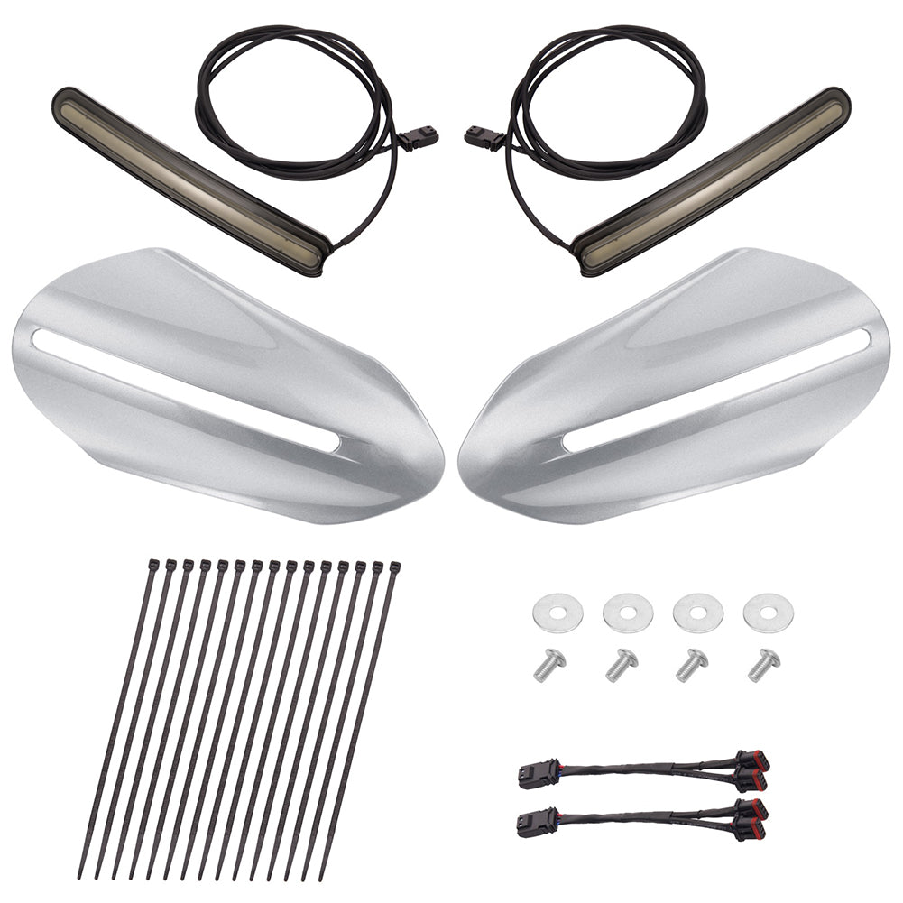 Mats-Csrewy Color-Matched Hand Guards with LED For '93–'26 Harley Touring & Softail