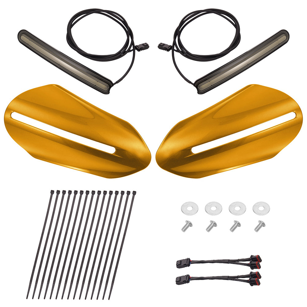 Color Matched Harley Hand Guards with LED for Touring & Softails