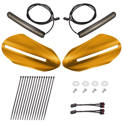 Color Matched Harley Hand Guards with LED for Touring & Softails