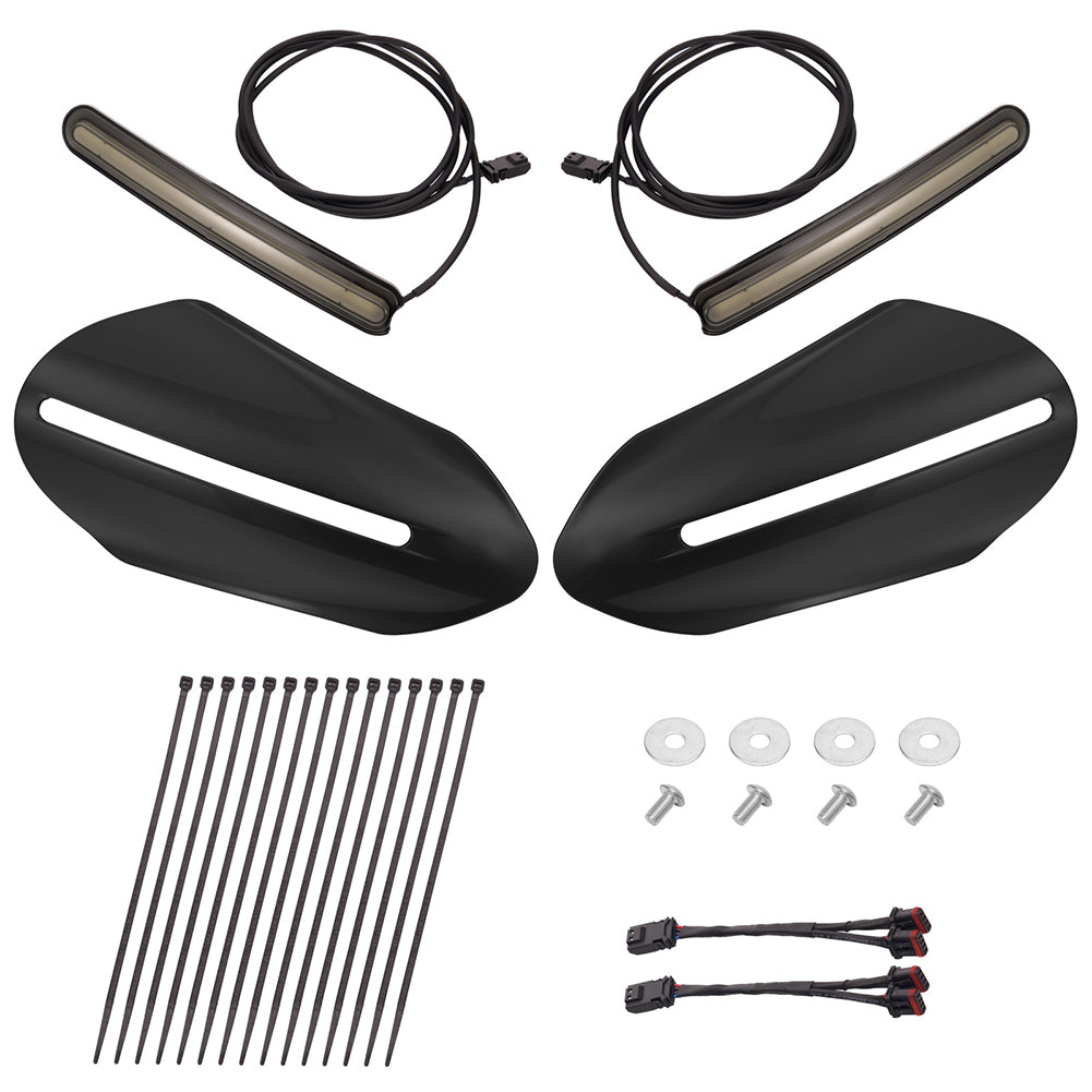 Mats-Csrewy Color-Matched Hand Guards with LED For '93–'26 Harley Touring & Softail