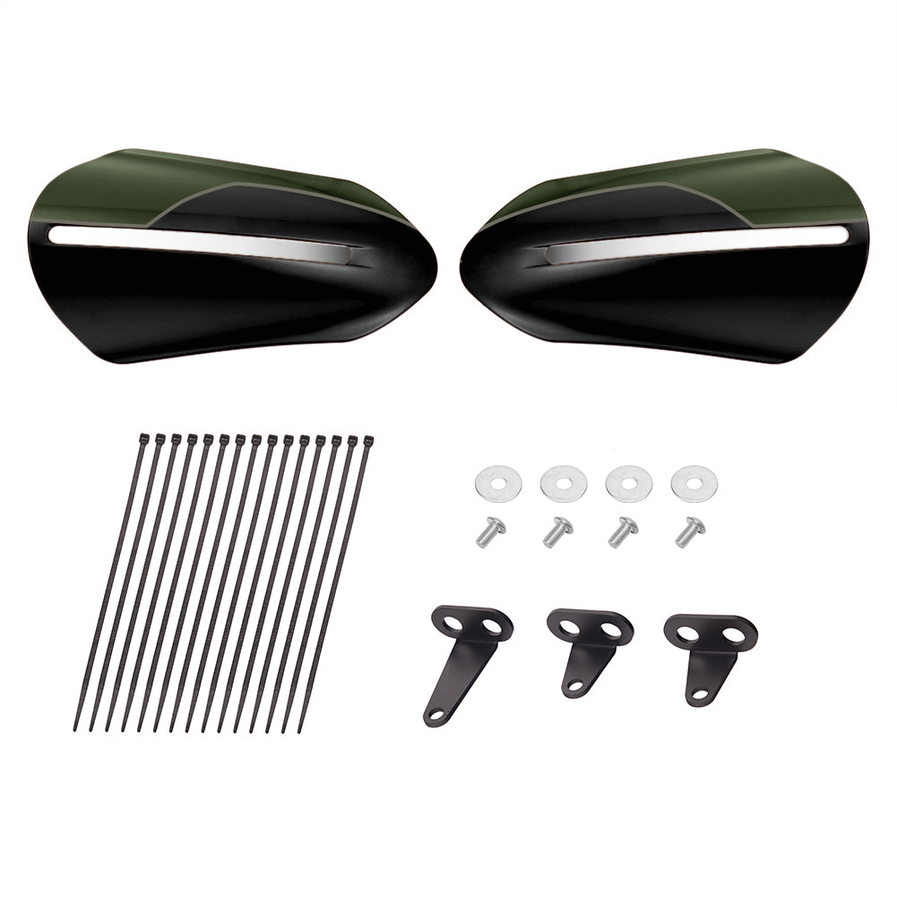 Mats Csrewy Hand Guards with Chrome Trim (without LED light)– Universal Motorcycle Handguards for Wind & Debris Protection