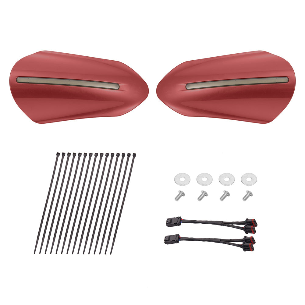 Color Matched Harley Hand Guards with LED for Touring & Softails
