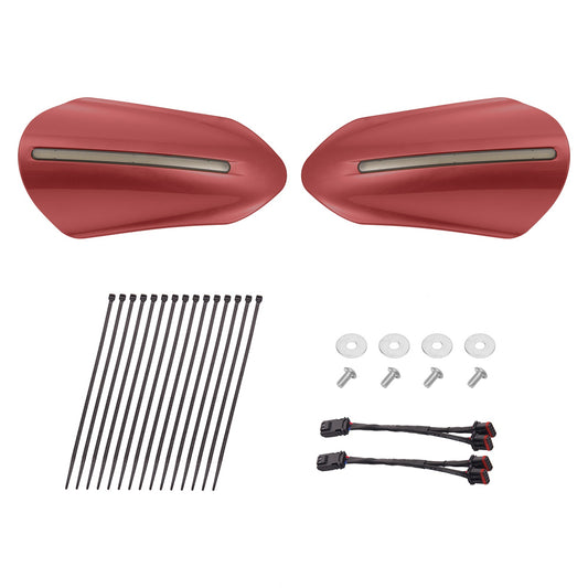 Color Matched Harley Hand Guards with LED for Touring & Softails