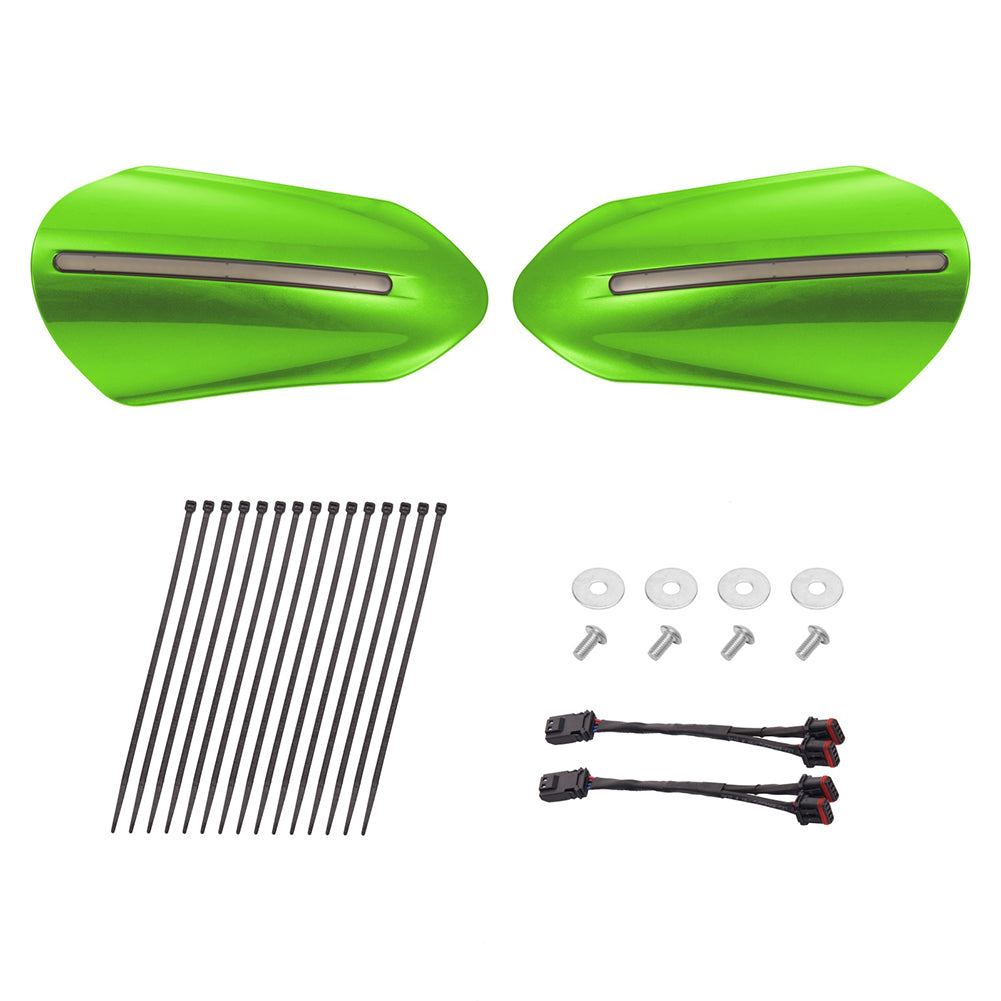 Color Matched Harley Hand Guards with LED for Touring & Softails