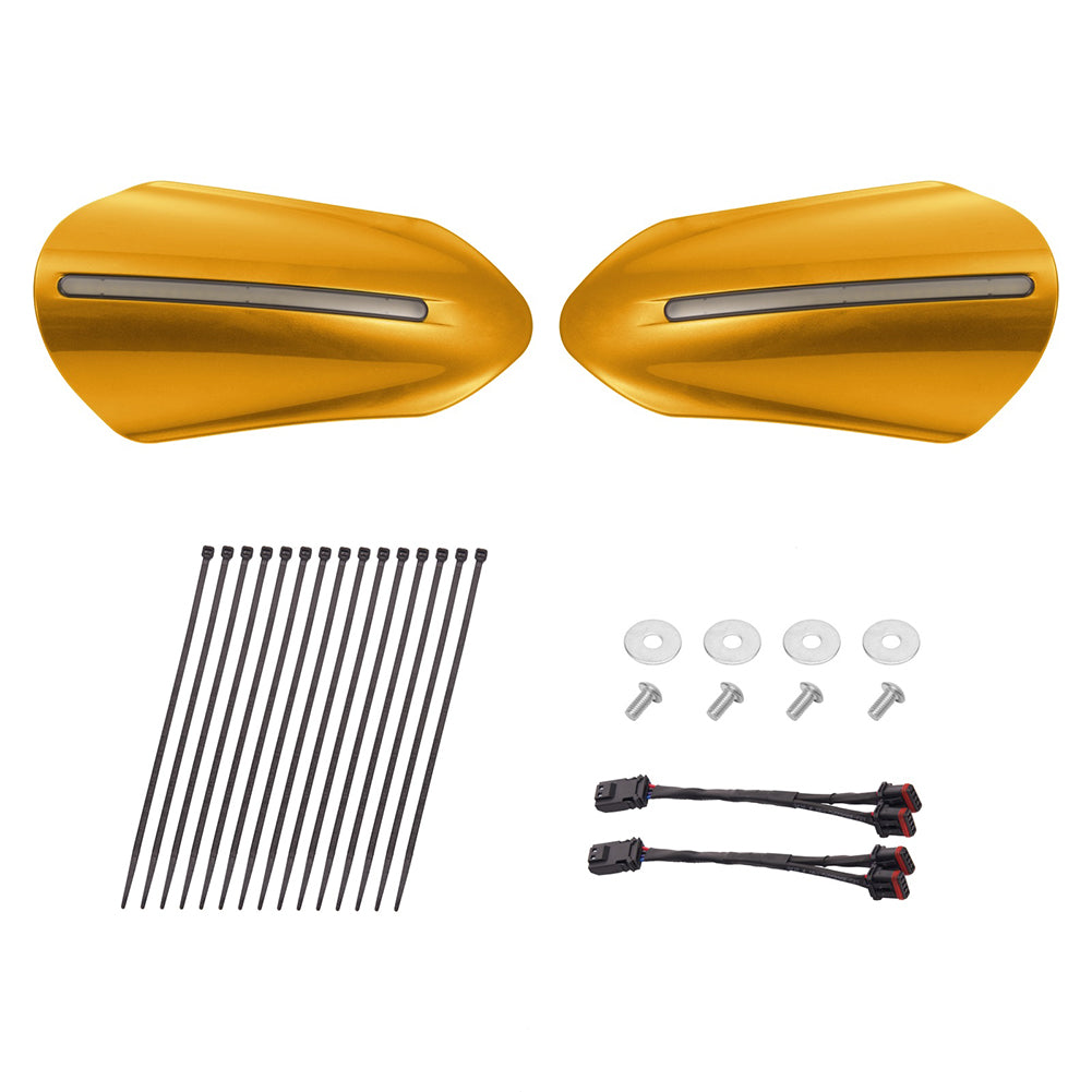 Color Matched Harley Hand Guards with LED for Touring & Softails