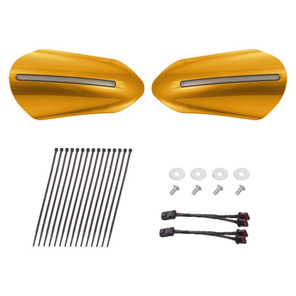 Color Matched Harley Hand Guards with LED for Touring & Softails