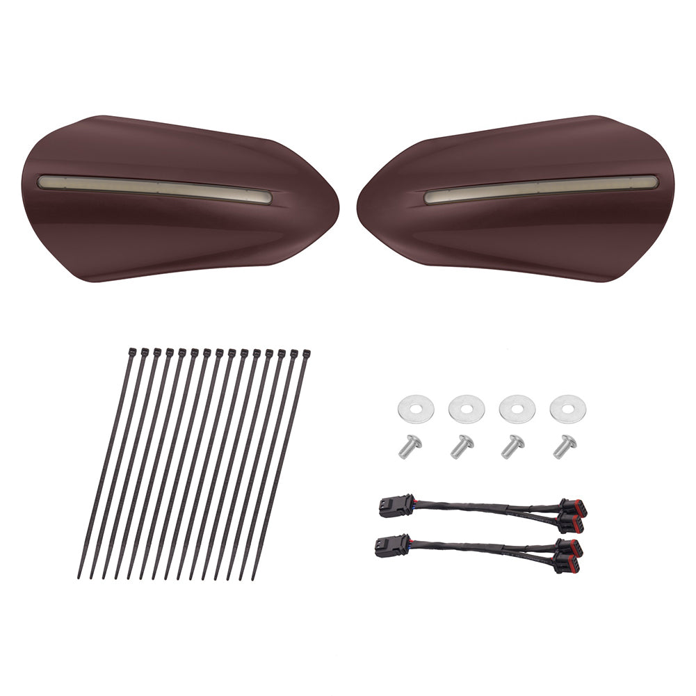Color Matched Harley Hand Guards with LED for Touring & Softails