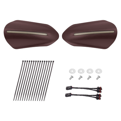 Color Matched Harley Hand Guards with LED for Touring & Softails