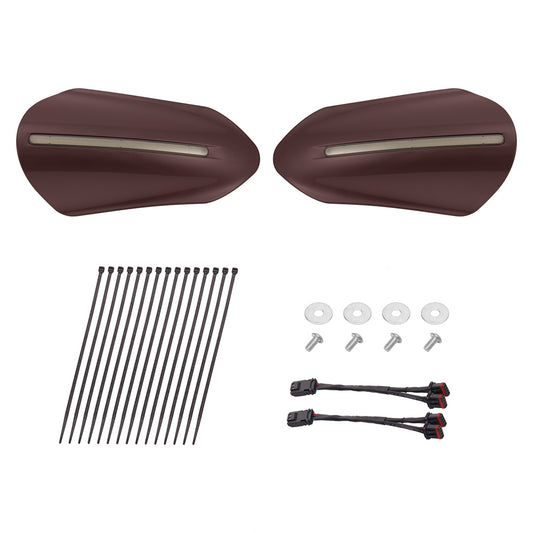 Color Matched Harley Hand Guards with LED for Touring & Softails