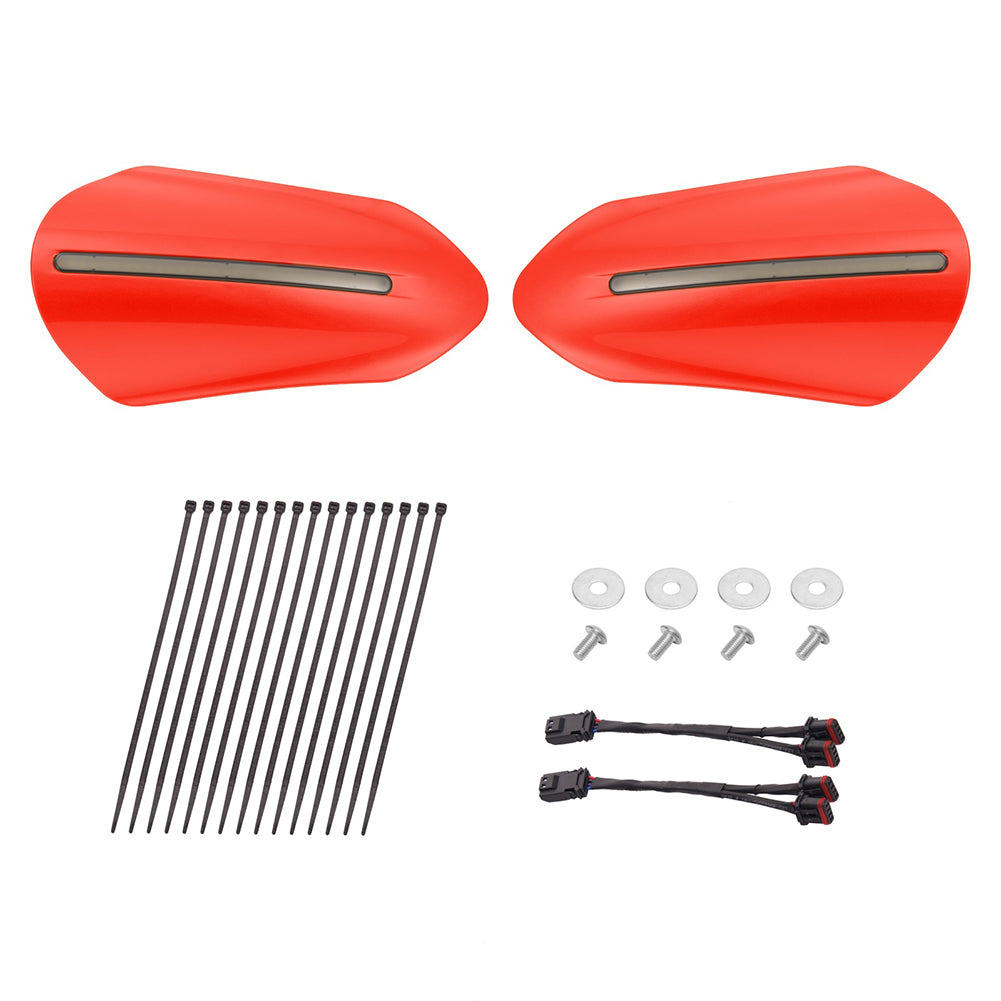 Color Matched Harley Hand Guards with LED for Touring & Softails