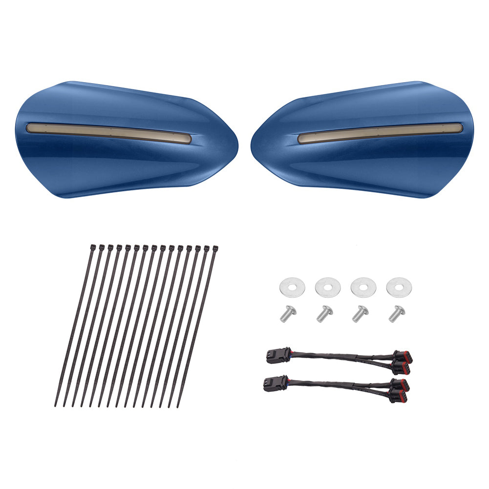 Color Matched Harley Hand Guards with LED for Touring & Softails