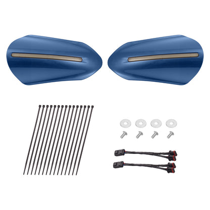 Color Matched Harley Hand Guards with LED for Touring & Softails