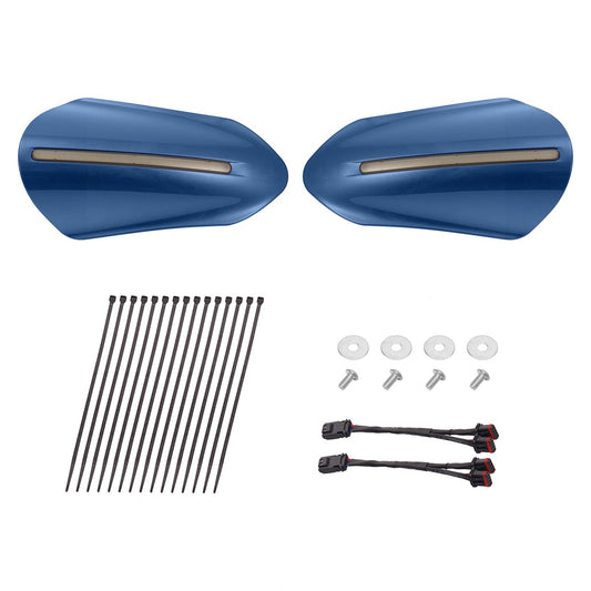 Color Matched Harley Hand Guards with LED for Touring & Softails