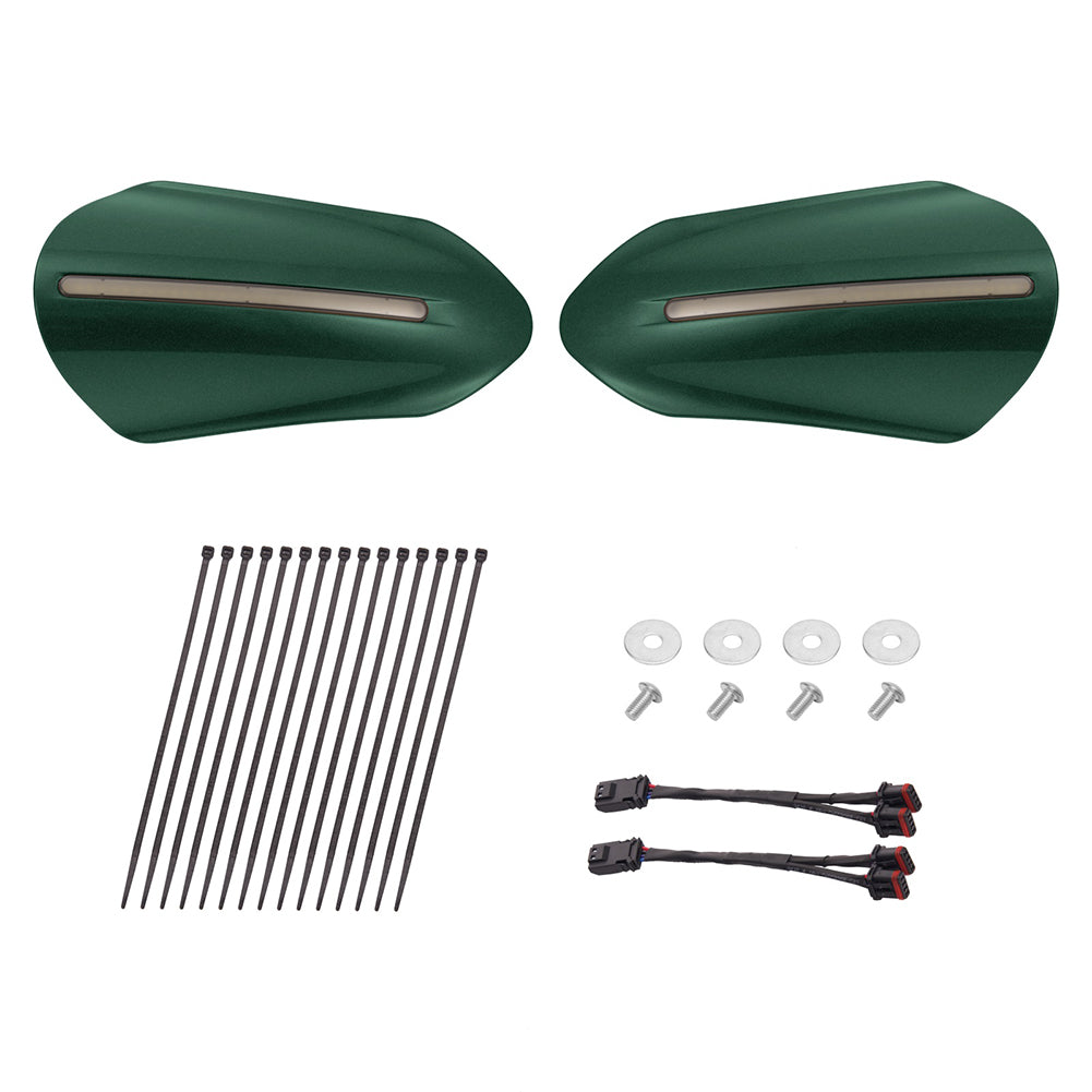 Color Matched Harley Hand Guards with LED for Touring & Softails