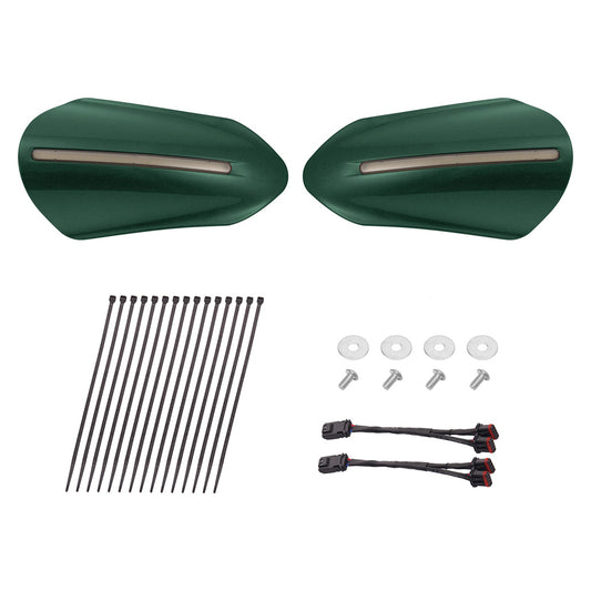 Color Matched Harley Hand Guards with LED for Touring & Softails