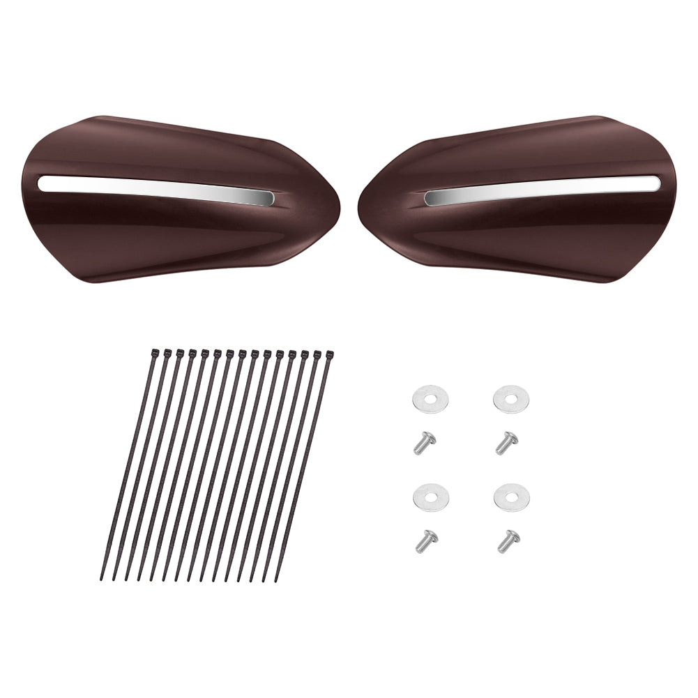 Mats Csrewy Hand Guards with Chrome Trim (without LED light)– Universal Motorcycle Handguards for Wind & Debris Protection