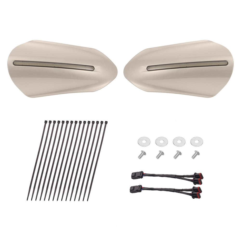 Color Matched Harley Hand Guards with LED for Touring & Softails