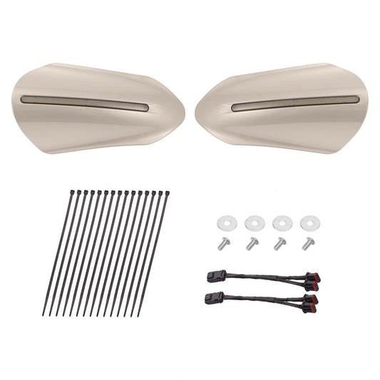 Color Matched Harley Hand Guards with LED for Touring & Softails