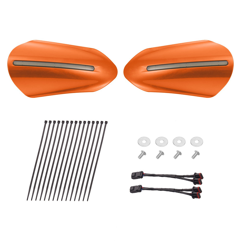 Color Matched Harley Hand Guards with LED for Touring & Softails
