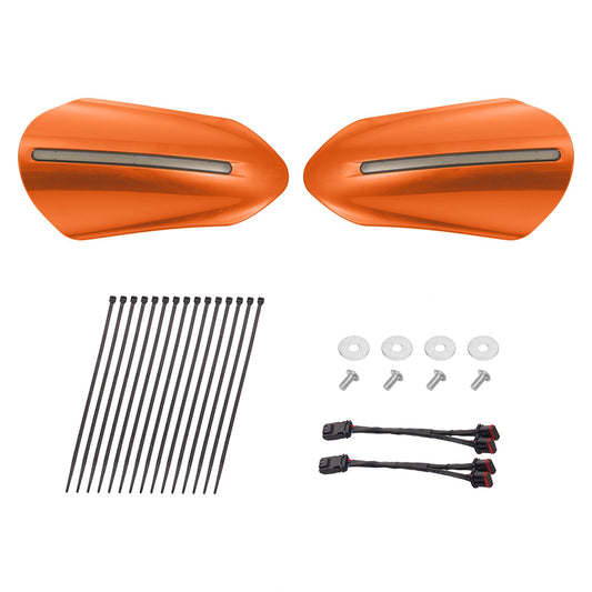 Color Matched Harley Hand Guards with LED for Touring & Softails