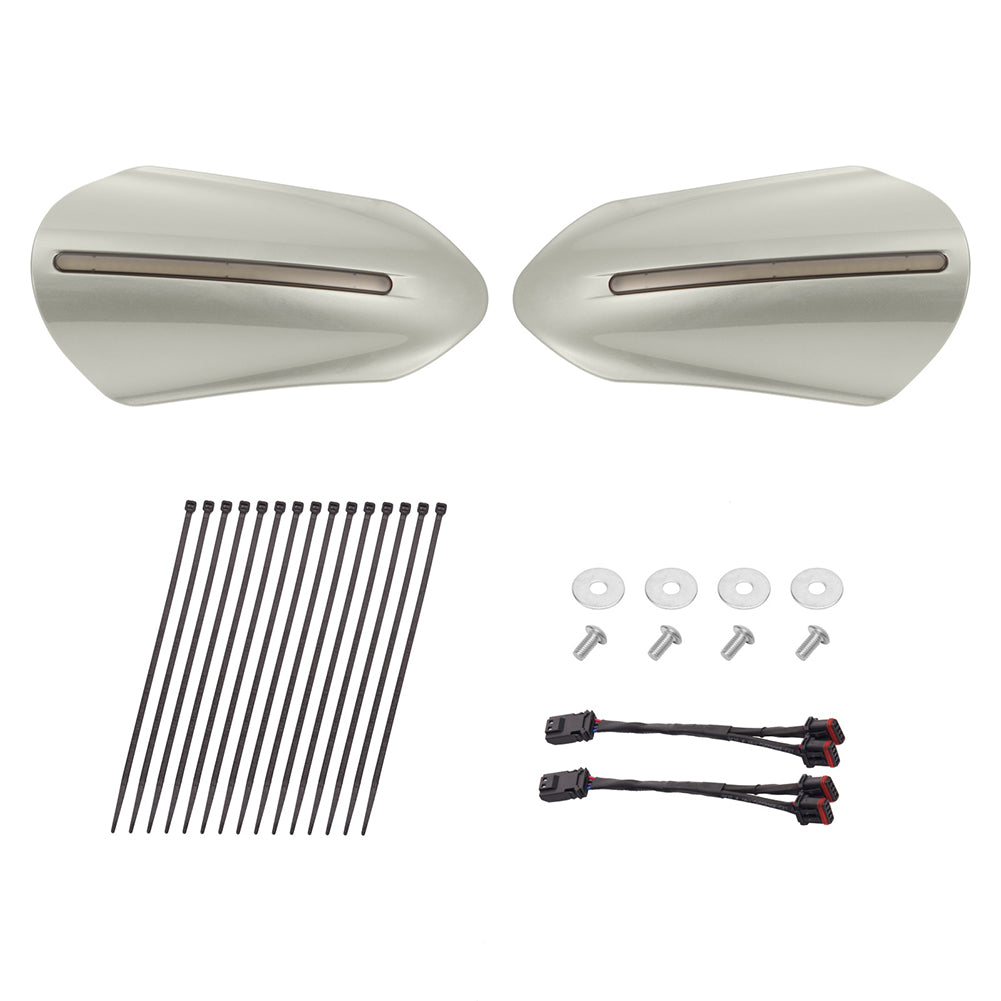 Color Matched Harley Hand Guards with LED for Touring & Softails