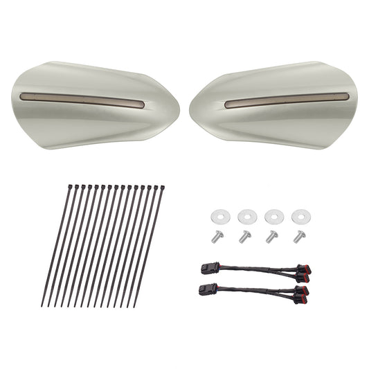 Color Matched Harley Hand Guards with LED for Touring & Softails