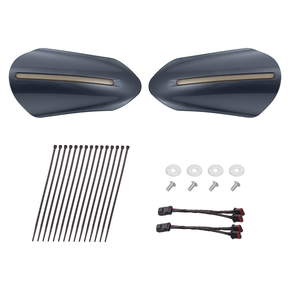 Mats-Csrewy Color-Matched Hand Guards with LED For '93–'26 Harley Touring & Softail