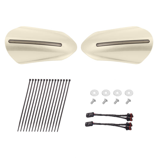 Color Matched Harley Hand Guards with LED for Touring & Softails