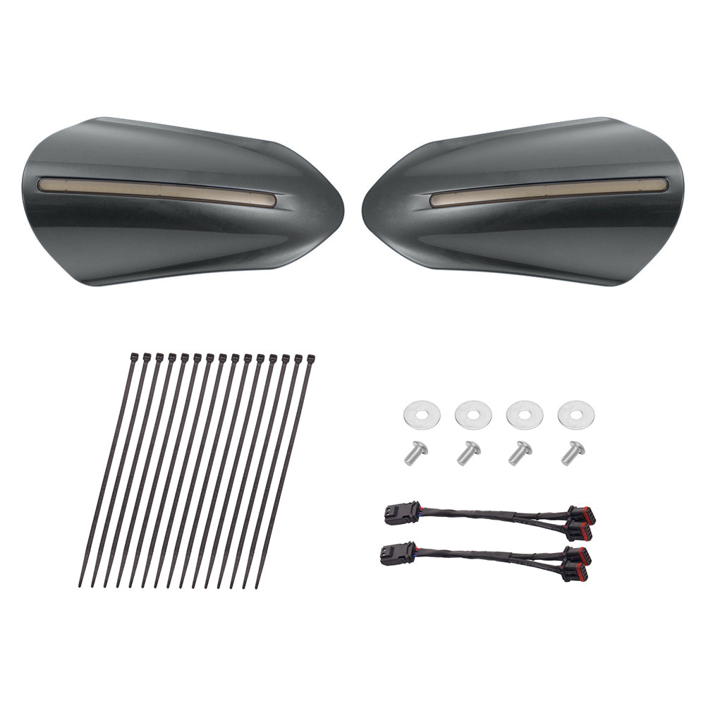 Mats-Csrewy Color-Matched Hand Guards with LED For '93–'26 Harley Touring & Softail