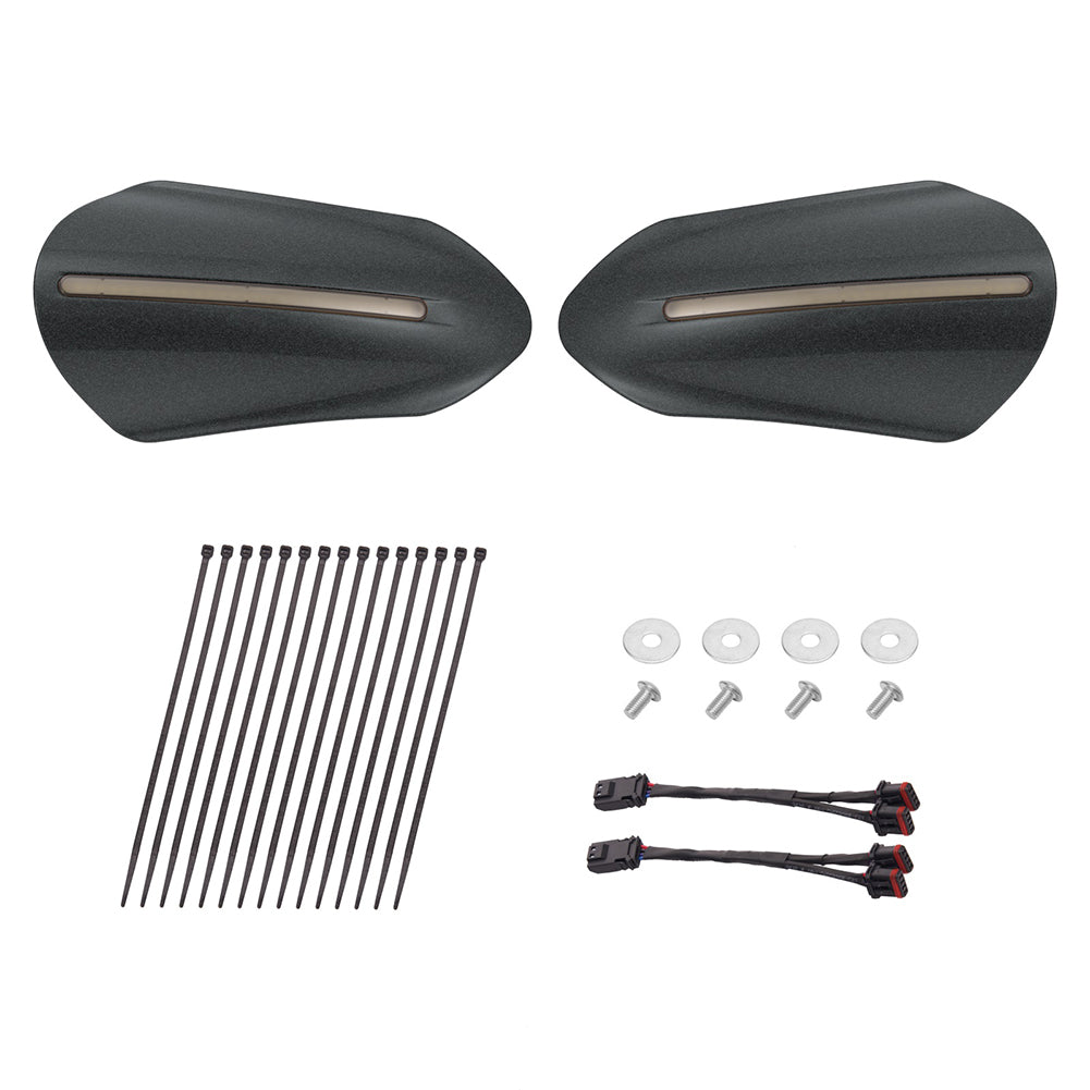 Color Matched Harley Hand Guards with LED for Touring & Softails