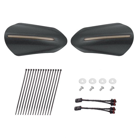 Color Matched Harley Hand Guards with LED for Touring & Softails