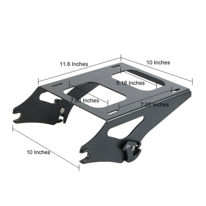 Two-Up Tour Trunk Pack Mount Black Detachable Tour Trunk Pack kit For Touring Trunk Pack