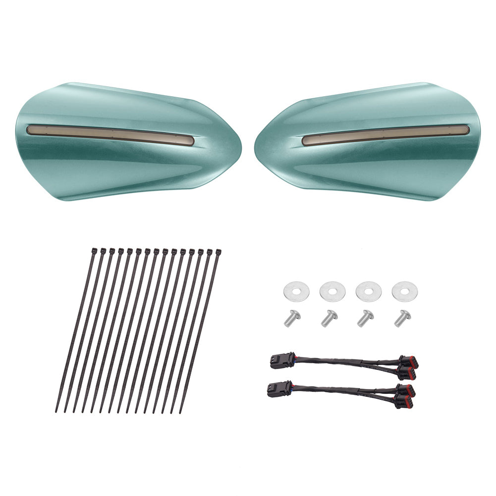 Color Matched Harley Hand Guards with LED for Touring & Softails