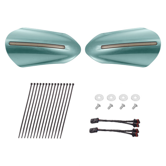 Color Matched Harley Hand Guards with LED for Touring & Softails