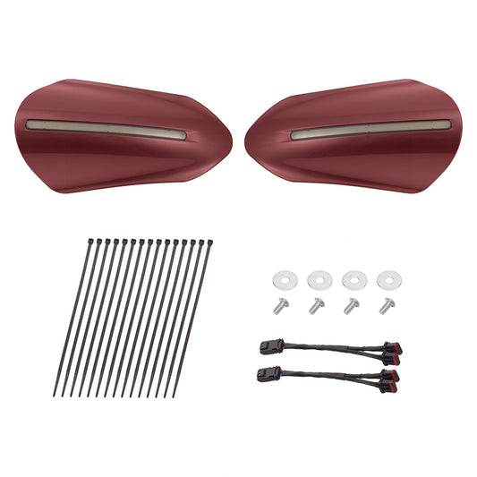 Color Matched Harley Hand Guards with LED for Touring & Softails