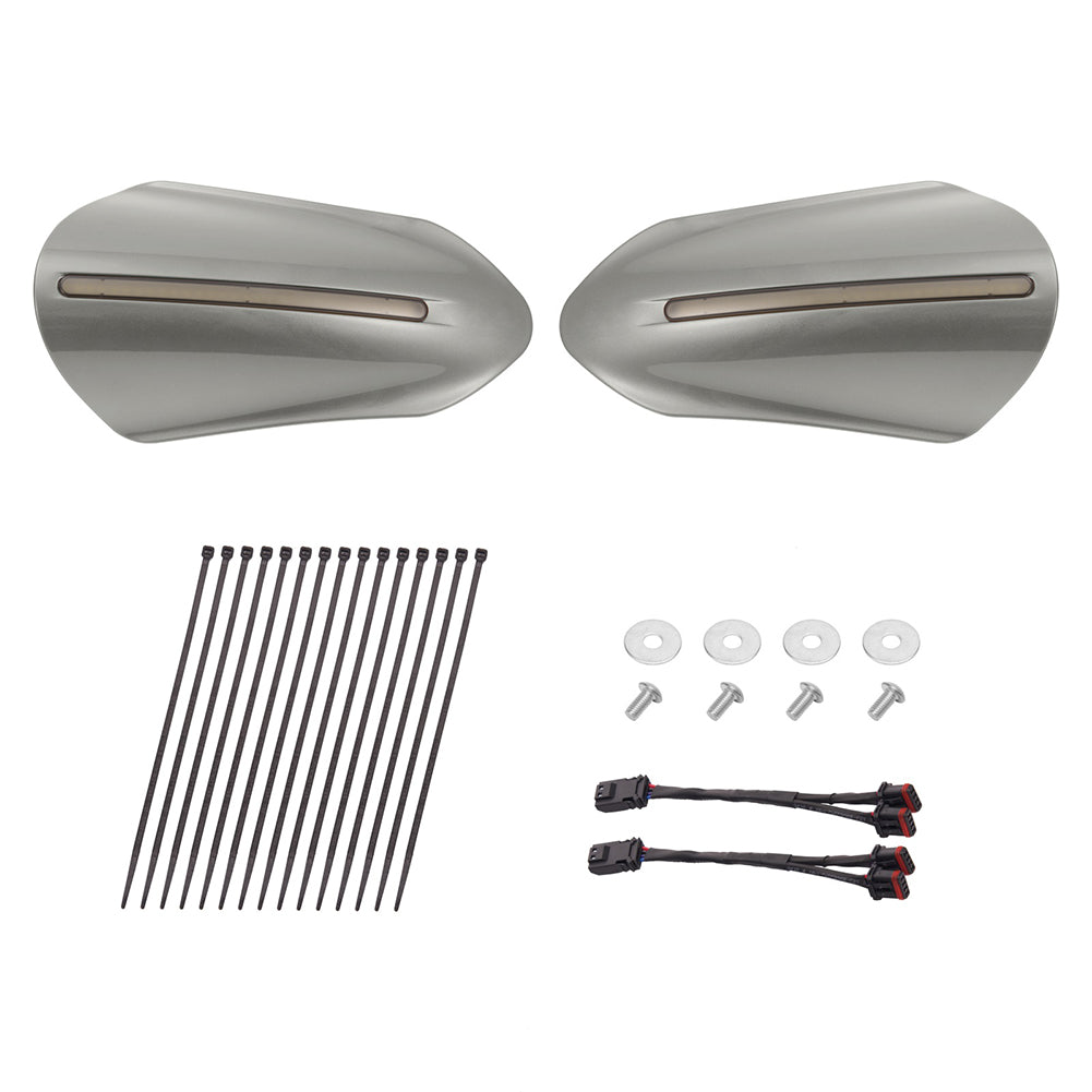 Color Matched Harley Hand Guards with LED for Touring & Softails