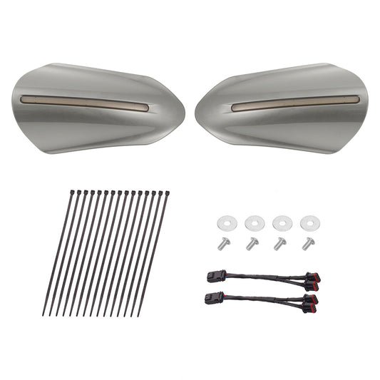 Color Matched Harley Hand Guards with LED for Touring & Softails