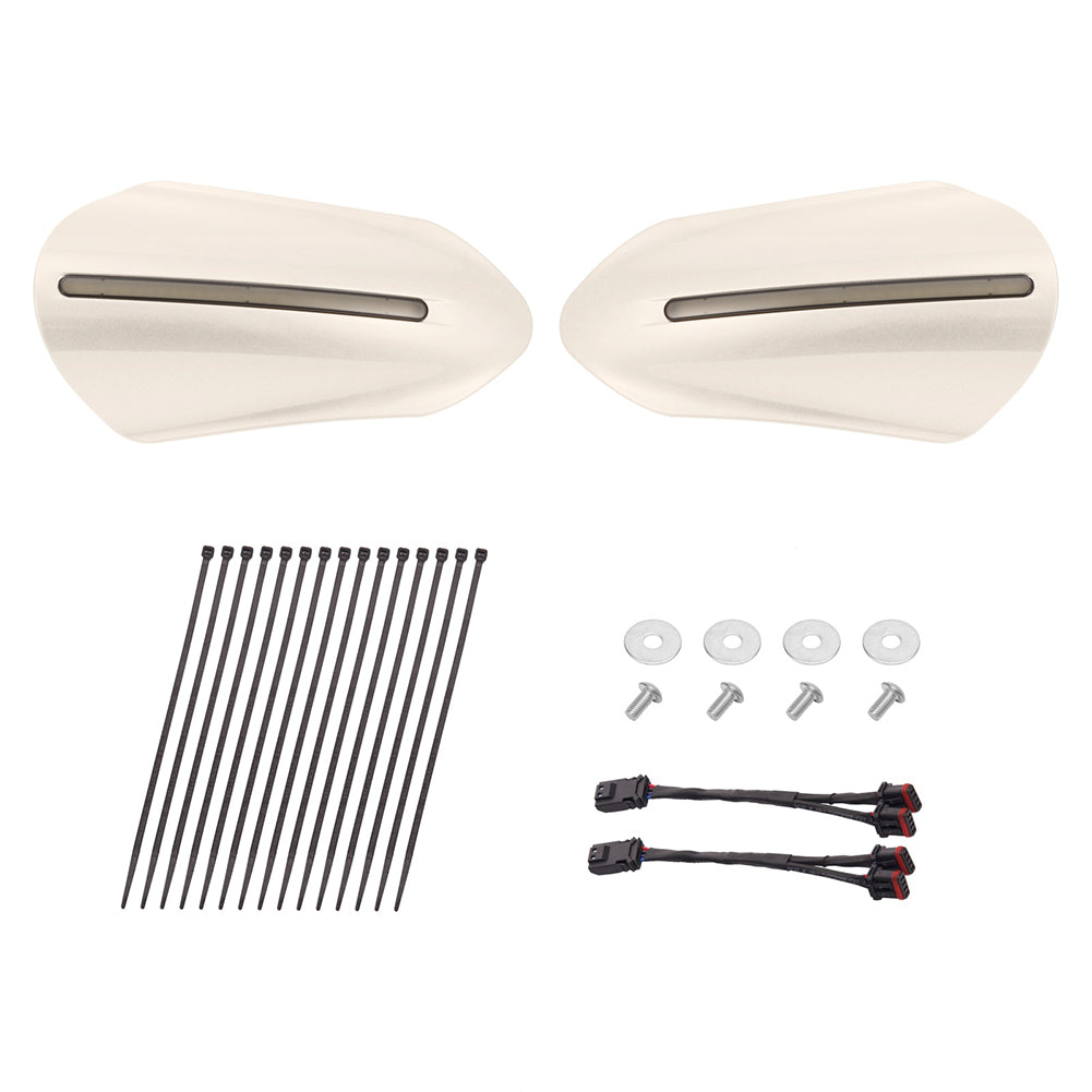 Color Matched Harley Hand Guards with LED for Touring & Softails