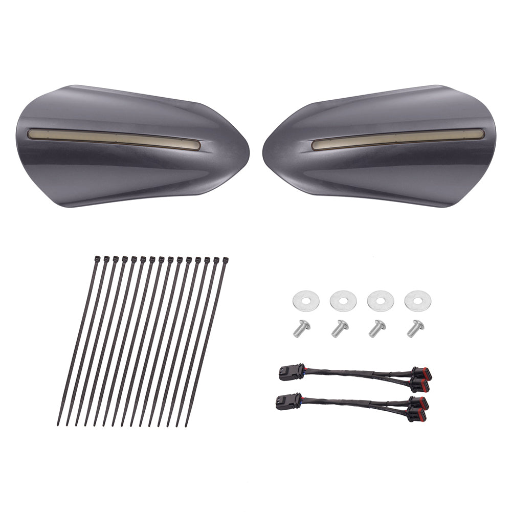 Color Matched Harley Hand Guards with LED for Touring & Softails