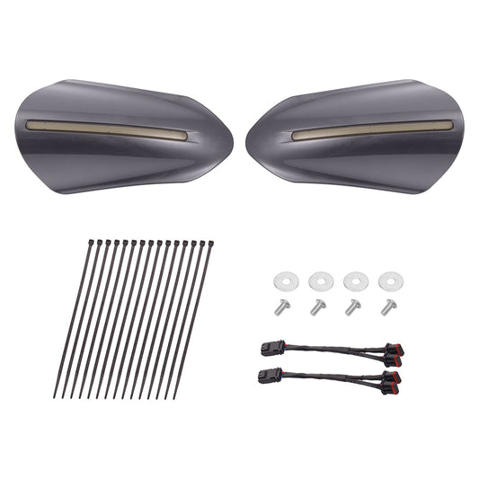 Color Matched Harley Hand Guards with LED for Touring & Softails